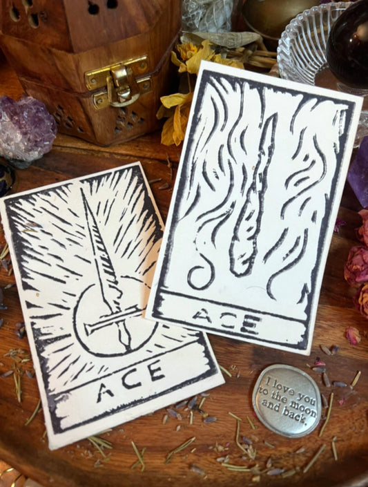 Handprinted Ritual Tarot Cards